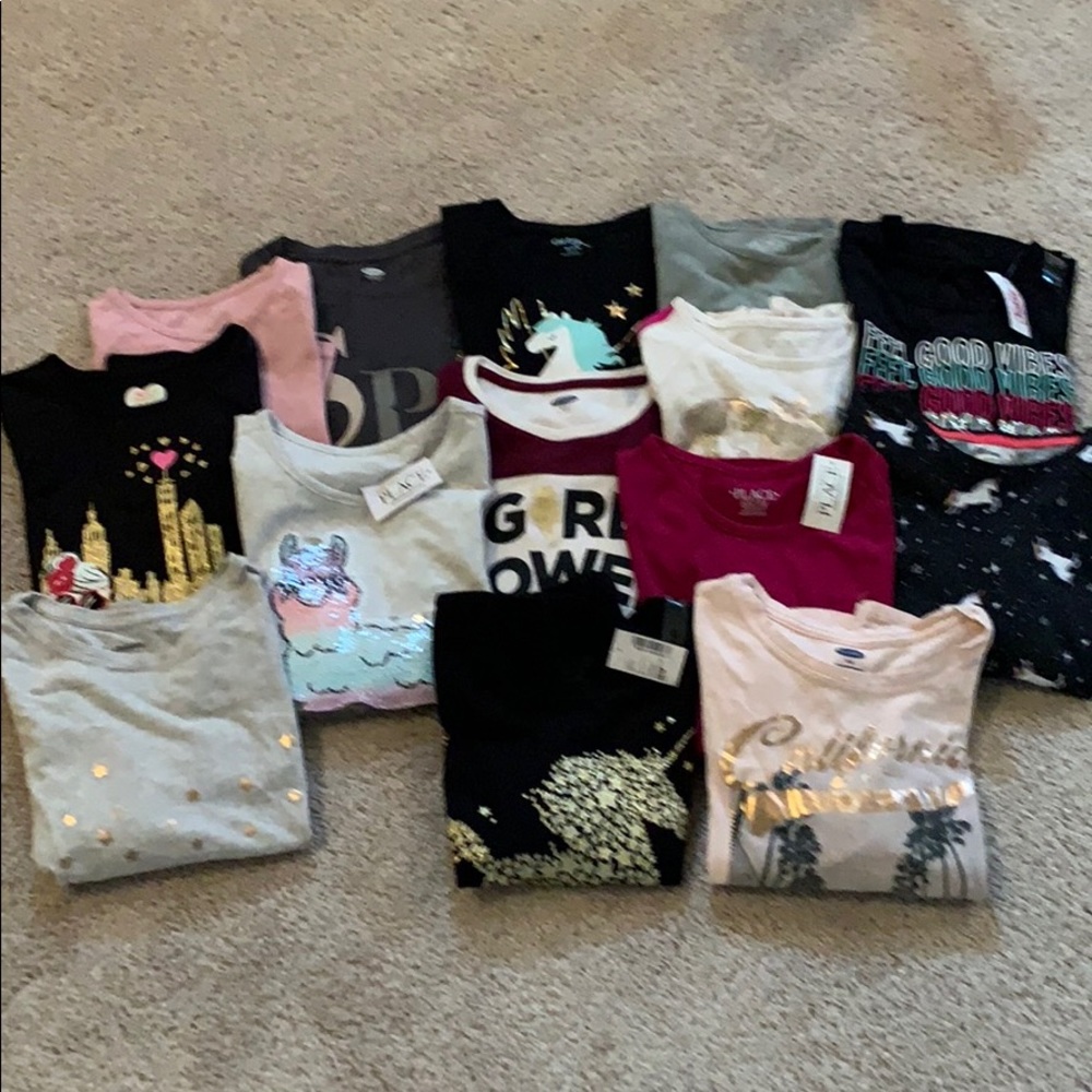 Bundle of girls shirts